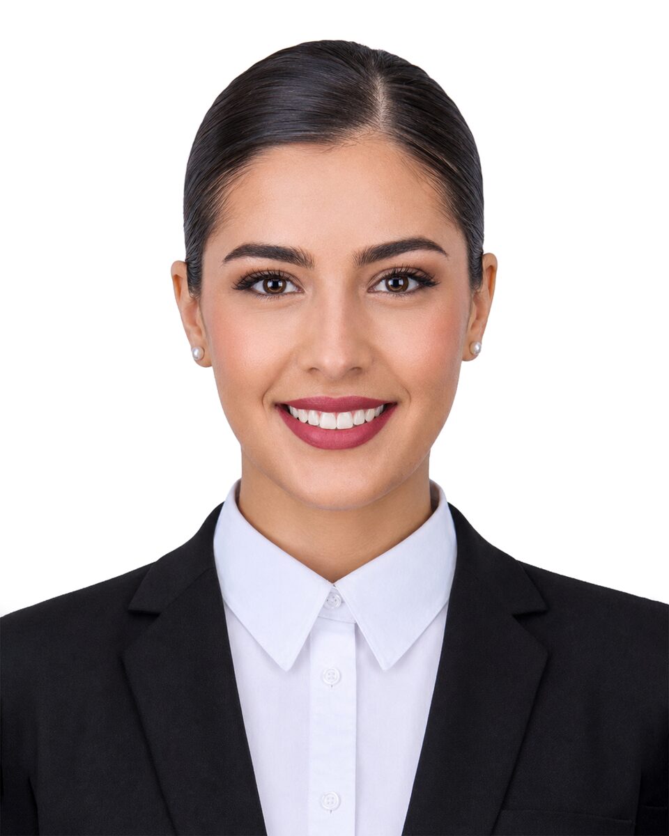 Professional headshot taken in Business Bay, Dubai